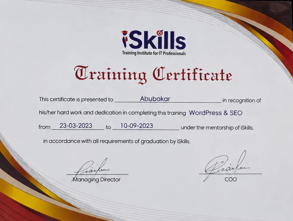 certificate