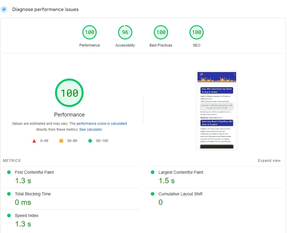 pagespeed insight